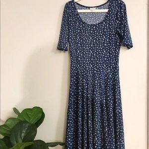 LulaRoe blue floral dress